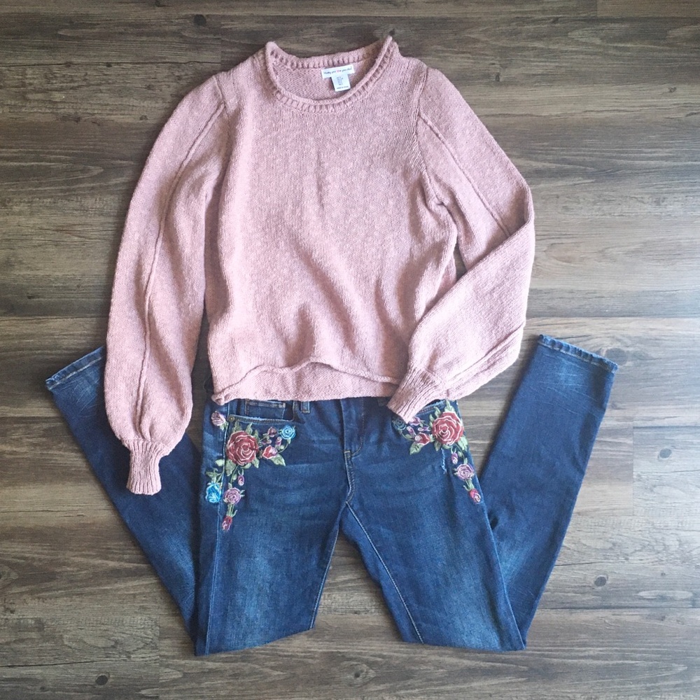 Wearing Your Heart On Your Sleeve Pullover Sweater